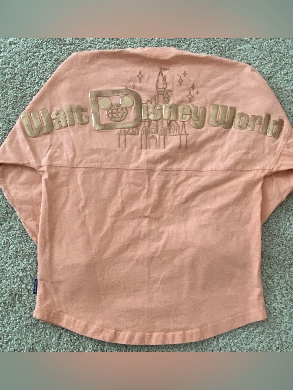 Disney World Parks Spirit Jersey XS Peach Punch Rose Gold 2024 Disney Castle - Picture 7 of 9